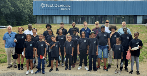 Brockton students and Test Devices group photo