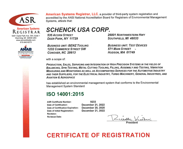AS14001 Certificate 2022