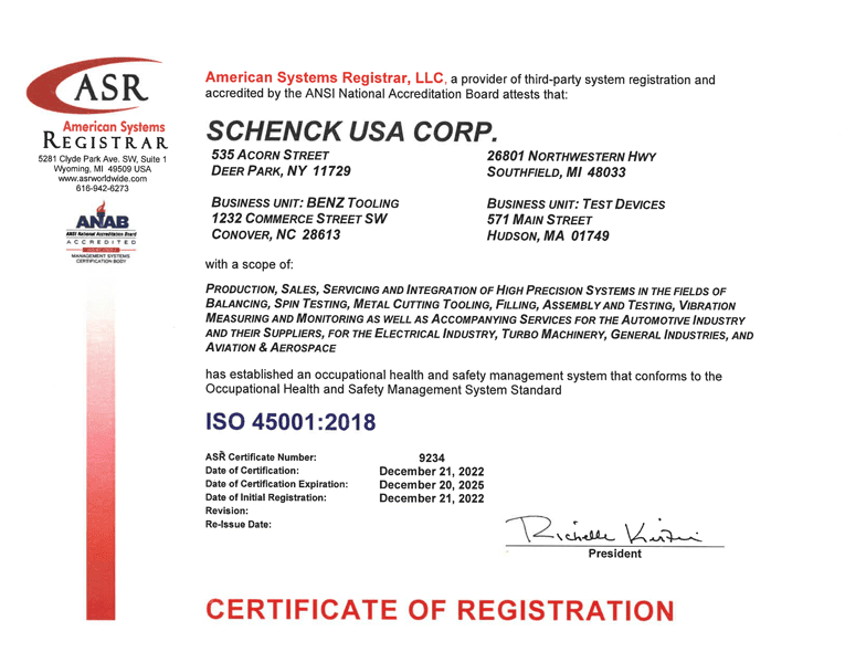 AS45001 Certificate 2022