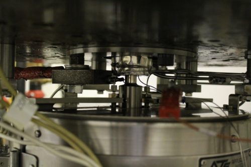 RR heated test close up on spin testing machine