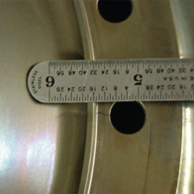 Thumbnail of crack detection test image with ruler