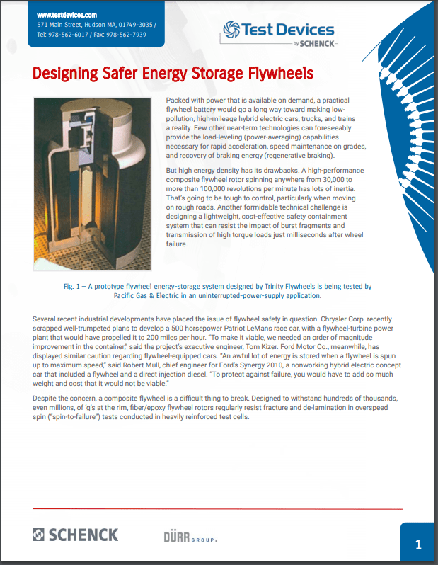 Designing Safer Energy Storage Flywheels one sheeter