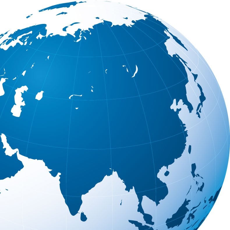 Blue globe infographic