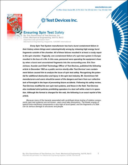 Ensuring Spin Test Safety